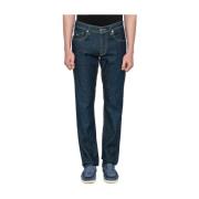 Tramarossa Blå Regular Fit Grön Söm Jeans Blue, Herr