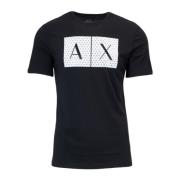 Armani Exchange Herr Tryckt T-shirt Black, Herr