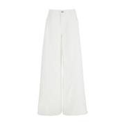 Federica Tosi Vita Wide Leg Bomullsjeans White, Dam