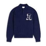 Axel Arigato Team Polo Sweater Blue, Herr