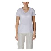 Armani Exchange V-ringad kortärmad t-shirt i bomull White, Dam