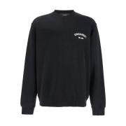 Dsquared2 Svart Logo Crewneck Sweatshirt Bomull Man Black, Herr