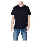 Armani Exchange Blå Bomull Rund Hals T-shirt Blue, Herr