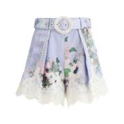 Zimmermann Blommig Spets Shorts Multicolor, Dam