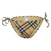 Burberry Rutig Bikiniunderdel Beige, Dam