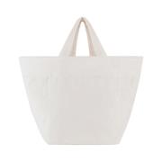 Elisabetta Franchi Elegant Jacquard Tote Shopper Väska White, Dam