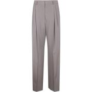 Dries Van Noten Modern Wide Leg Byxor Gray, Herr