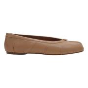 Maison Margiela Rund Tå Ballerina Tabi Skor Beige, Dam