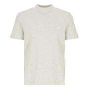 A.P.C. Grå Bomull Crewneck T-shirt med Logo Gray, Dam