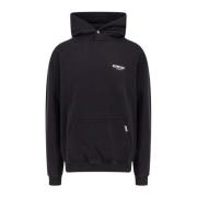 REPRESENT Logo Bomulls Sweatshirt med Hette Black, Herr