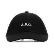 A.P.C. Svart Baseballkeps Bomullsblandning Black, Herr