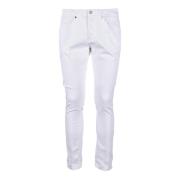 Dondup Klassiska Bomullsblandade Jeans White, Herr