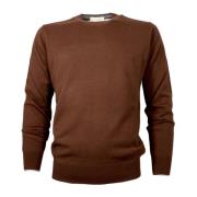 CASHMERE COMPANY Brun Cashmere Silke Tröja Slim Fit Brown, Herr