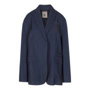 Semicouture Strukturerad Blazer Luigia Blue, Dam