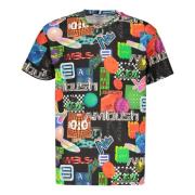 AMBUSH Tryckt bomull T-shirt Multicolor, Herr