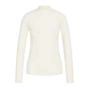 RUE de FEMME Rullkrageblus Off White White, Dam