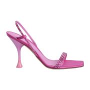 3JUIN Fuxia Eloise Strass Sandaler Pink, Dam