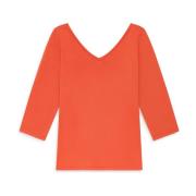 MALIPARMI Mjuk Jersey T-Shirt Orange, Dam