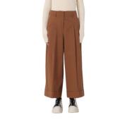 PT01 Wide Trousers Brown, Dam