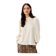 IN FRONT Elegant Tove Blouse Off White White, Dam