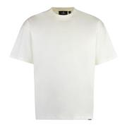 REPRESENT Räfflad crew-neck bomull T-shirt Beige, Herr