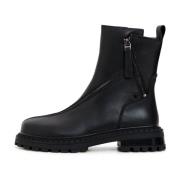 Cesare Gaspari Plattform Läder Ankelboots - Svart Black, Dam