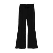 ROTATE Birger Christensen High Waisted Wide Rose Trousers Black, Dam