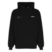 REPRESENT Hooded Cotton Sweatshirt Black, Herr