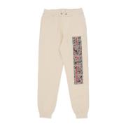 IUTER Kräm Fleece Sweatpants Elastisk Midja Beige, Herr