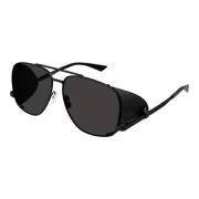 Saint Laurent Leon Leather Spoiler solglasögon Black, Herr