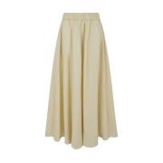 P.A.R.O.S.H. Elegant Taffeta Långkjol Beige, Dam