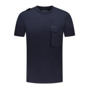 MA.STRUM Blå Bomull T-shirt Mas8388M428Inknavy/1733 Blue, Herr