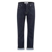 DEPARTMENT FIVE Slim Fit Jeans med Metallknappar Blue, Herr