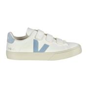 Veja Läder Sneakers med Kardborrestängning White, Dam