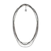 PANICALE Facetterad Diamant Halsband för Stiliga Outfits Gray, Dam