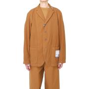 MIHARA YASUHIRO Canvas Bomull Jacka Brun Casual Brown, Herr