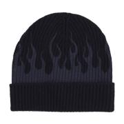 VISION OF SUPER Flames Beanie Mössa Svart/Grå Black, Herr