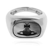 Vivienne Westwood Ring med logotyp Gray, Unisex