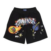 MARKET Smiley Conflicted Sweatshorts Svart Black, Herr