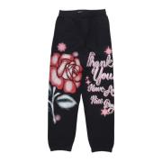 MARKET Svart Thank You Rose Sweatpants Black, Herr