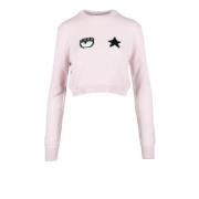 Chiara Ferragni Collection Kort Stickad Tröja Pink, Dam