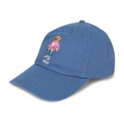 Polo Ralph Lauren Blå Teddy Broderad Baseballkeps Blue, Herr