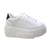 Gaëlle Paris Vita lädersneakers med svarta detaljer White, Dam