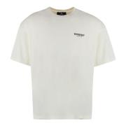 REPRESENT Bomullst-shirt med fram- och baksida tryck Beige, Herr