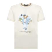 Polo Ralph Lauren Preppy Polo Bear Grafisk T-shirt White, Herr