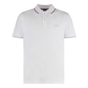 Paul & Shark Bomull Polo Skjorta Ribbade Kanter White, Herr