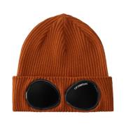 C.P. Company Ullstickad Goggle Mössa Orange Orange, Unisex