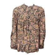 Isabel Marant Étoile Rynkad Blouson Ärm Topp Multicolor, Dam