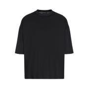 Emporio Armani Oversize Bomull T-shirt Svart Black, Herr