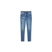 Desigual Blå Skinny Bomullsblandningsjeans Blue, Dam